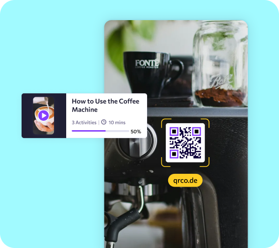 QR code how to use the coffee machine